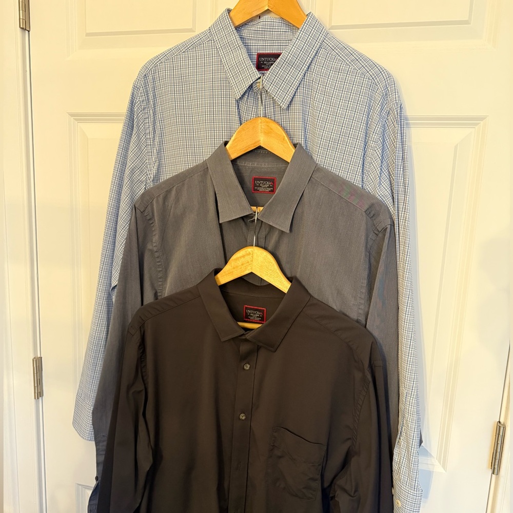 UntuckIt Men’s Slim Fit XXL Long Sleeve Shirt  Bundle of 3 - EUC!